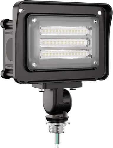 Miniatura 12 de CINOTON - Luz de inundación LED de atardecer a amanecer al aire libre de 50 W, luminaria de pared de seguridad impermeable IP65 de 7000 lúmenes