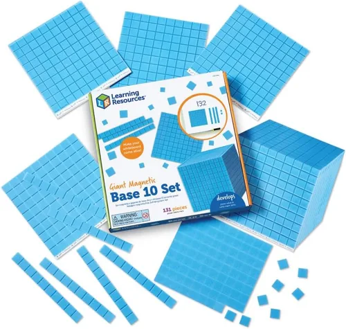 Miniatura 12 de Learning Resources Base Ten Blocks Smart Pack - 121 piezas, a partir de 6 años, grados 1+, juegos de matemáticas de primer grado, suministros