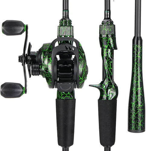 Miniatura 8 de Sougayilang Casting Fishing Rod Combos, IM6 Graphite 2Pc Blanks, Anti-Reverse Baitcasting Reel, Stainless Steel Guides