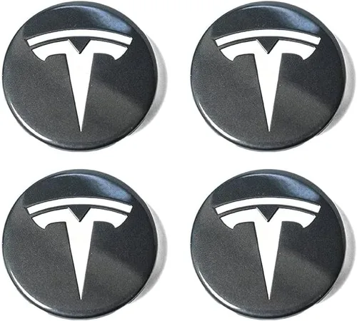 Miniatura 2 de T Sportline Tesla Model 3 - Juego de tapa central gris para rueda, se adapta a ruedas con cubiertas aerodinámicas quitadas