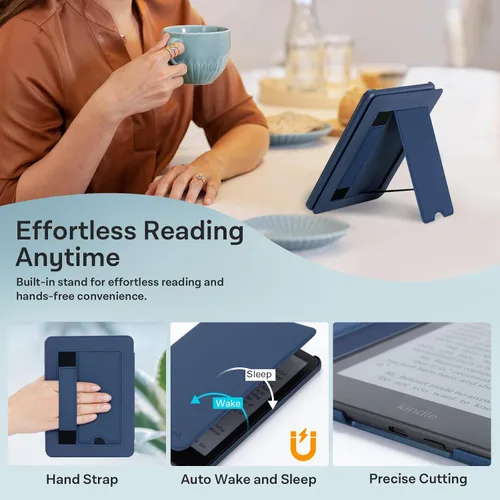 Miniatura 7 de CoBak Lightweight Stand Case for TCL 7" 12th Gen 2024 and Colorsoft with Right Hand Strap - Compatible with iPhone MagSafe, for Samsung/Belkin/Anker