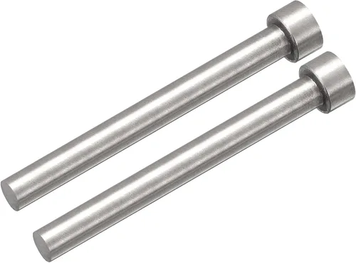Miniatura 22 de uxcell Pasadores eyectores rectos, 0.256 in (1/4") Dia. Punzón de punta redonda de acero 65Mn 100mm (4") de largo para mantenimiento mecánico 2