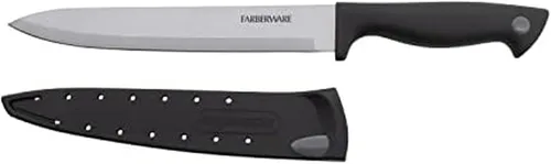 Miniatura 22 de Farberware Edgekeeper – Cuchillo de carnicero de 15 cm con cubierta autoafilable, cuchillo de cocina de acero inoxidable de alto carbono con mango