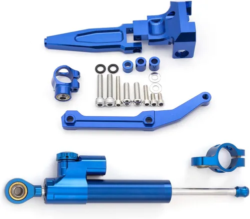 Miniatura 8 de FXCNC Amortiguador de dirección ajustable para motocicleta con kits de soporte de montaje compatible con FJ-09 / MT-09 Tracer 2015-2020