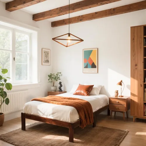 Miniatura 17 de Hokway Marco de cama individual de madera, no se tambalea, sin ruido, fácil montaje con agujeros precisos, soporte de listones de madera de 12