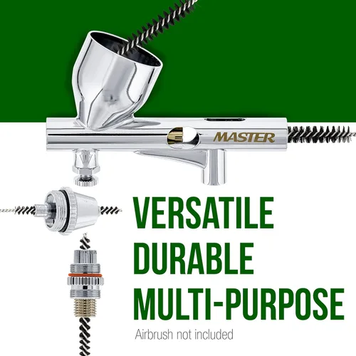 Miniatura 5 de Master Airbrush Kit de limpieza de 11 piezas, juego de limpieza para aerógrafo con 5 cepillos, 5 pinzas y manual de instrucciones, mini kit