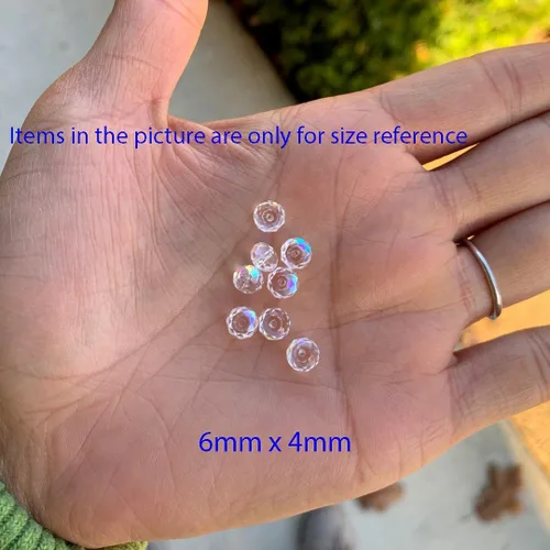 Miniatura 4 de Adabele - 100 cuentas sueltas de cristal Rondelle austriaco de 0.236 in (0.236 in), espaciador azul zafiro, compatibles con cristales de Swarovski