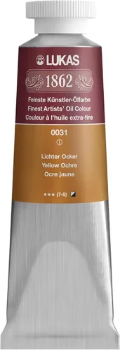 Miniatura 49 de Lukas 1862 Pintura al Óleo para Artistas Profesionales - Colores Tierra Amarillentos, 37 mL - Juego de 4 - Destacada Resistencia a la Luz, Sin
