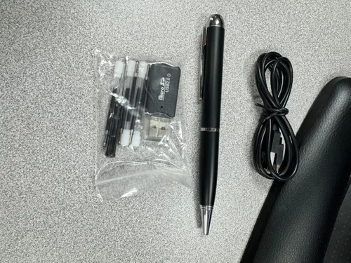 Miniatura 4 de Bolígrafo de cámara de niñera 1080P, cámara corporal 64G, cámara de bolsillo portátil recargable, cámaras de seguridad para negocios y aprendizaje