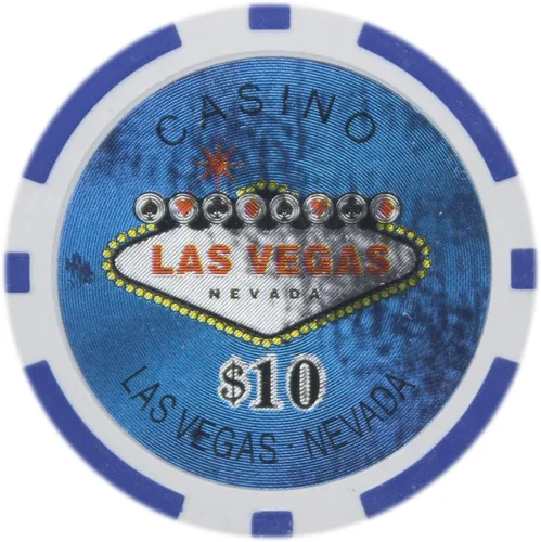 Miniatura 8 de Brybelly Las Vegas Casino Poker Chip Heavy 0.49 oz Clay Composite – Paquete de 50