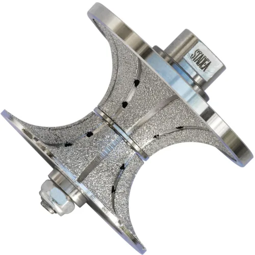 Miniatura 13 de Rueda de perfil de diamante/muela de perfil Bullnose completa 0.787 in 3/4 "de alto para amoladora pulidora azulejo granito mármol hormigón modelado