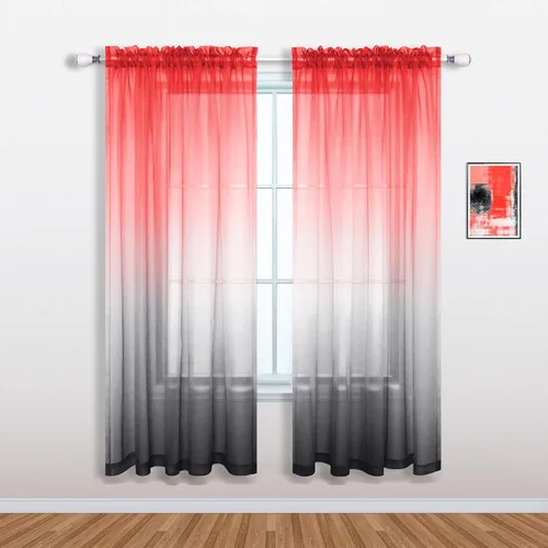 Miniatura 14 de Cortinas rosas y verdes para decoración de dormitorio de sirena, juego de 1 panel transparente, con bolsillo para barra, cortinas de sirena