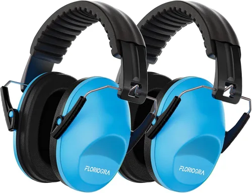 Miniatura 10 de Floriogra Paquete de 2 Auriculares con Cancelación de Ruido para Niños, Orejeras de Protección Auditiva para Niños con Autismo, Niños Pequeños