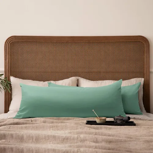 Miniatura 60 de Thmyo - Paquete de 2 fundas de almohada de algodón sólido decorativas cuadradas, fundas de almohada DIY, fundas de almohada en blanco