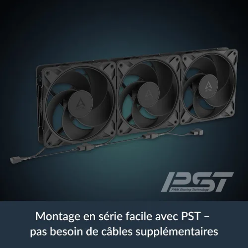 Miniatura 4 de ARCTIC P12 Pro Reverse – Paquete de 3 – Ventilador Premium de 120 mm con Flujo de Aire Inverso, Ventilador PWM con Splitter de Cable Y, 500-3000