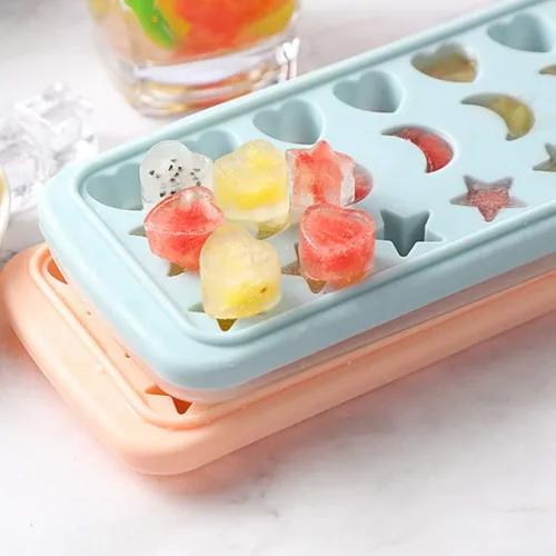 Miniatura 2 de OSALADI Molde de silicona para cubitos de hielo de 24 cavidades, moldes de chocolate en forma de estrella, molde de jabón, moldes para hornear