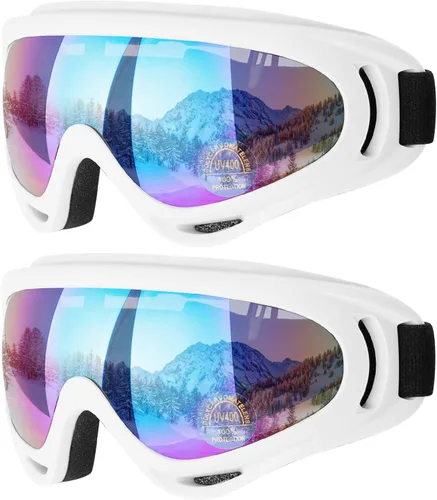 Miniatura 7 de Gafas de esquí, gafas de esquí, gafas de snowboard para hombres, mujeres, jóvenes y niños 07.Multicolor/Transparente