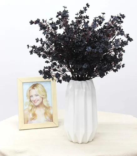 Miniatura 6 de JAKY-Global Flores Artificiales de Tela Aliento de Bebé 12 Ramos Plantas de Seda Falsas Europeas Decoración de Boda Fiesta Ramos de Tacto Real DIY