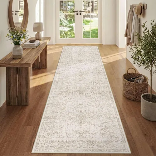 Miniatura 82 de Rugxara Alfombra de entrada lavable de 3 x 5, alfombras de pasillo bohemias antideslizantes para pasillo, entrada, cocina, baño, cuarto