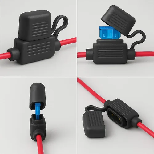 Miniatura 5 de MGI SpeedWare Fusible de hoja ATO ATC de 15 amperios con arnés de portafusibles en línea de 14 AWG (paquete de 2)