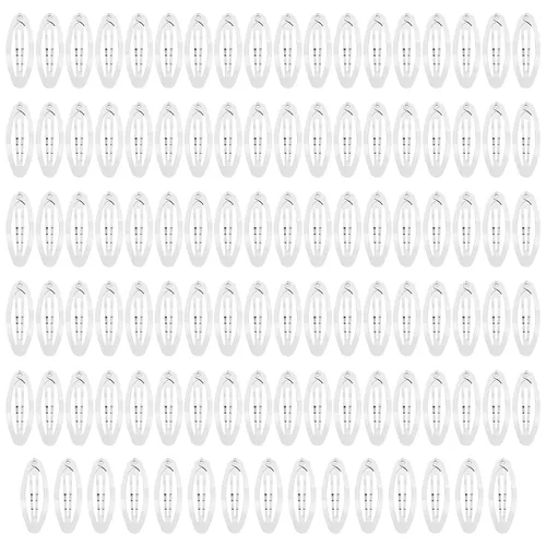 Lawie Paquete de 100 pinzas de metal ovaladas de 2 pulgadas 2.0 in, horquillas plateadas, pinzas finas y finas, accesorios de bricolaje para mujeres