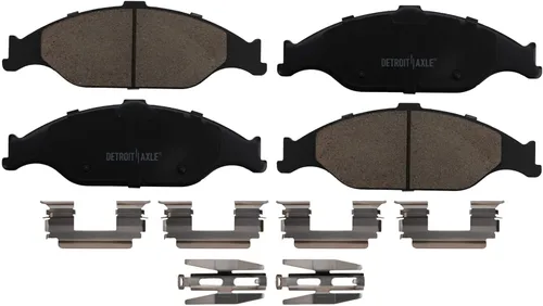 Miniatura 7 de Detroit Axle - Kit de freno delantero para Ford Mustang [Base, GT] 1999-2004 Rotores de freno de disco pastillas de freno de cerámica con hardware