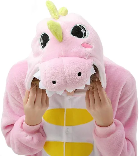 Miniatura 6 de Afoxsos Pijama de dinosaurio verde para mujer, disfraz de cosplay
