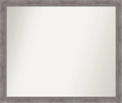 Miniatura 130 de Amanti Art Espejo de baño gris para sobre el fregadero, 31 x 48 pulgadas, espejo de tocador rectangular estrecho de color gris, marco de madera