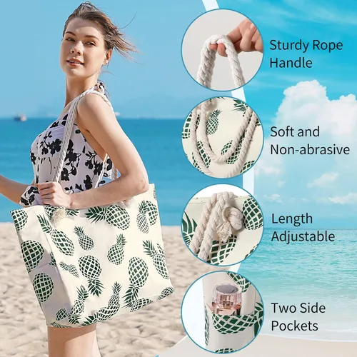 Miniatura 5 de Straw Beach Bags for Women, Tote Handbag Shoulder Bag for Women, Beach Straw Purse Buckets Summer Fashion Hobo Bags