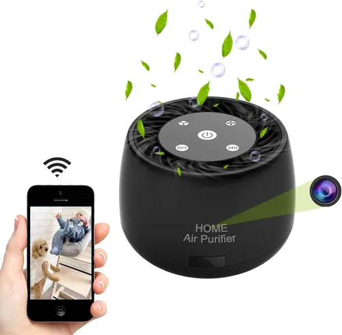 Cámara inalámbrica WiFi de seguridad mini, Real 1080P Full HD con visión nocturna y detección de movimiento, grabación, 2-EN-1 Monitoreo en tiempo
