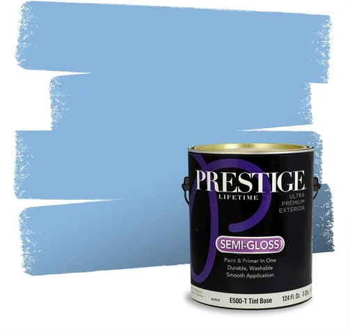Miniatura 1050 de Pintura Exterior + imprimación PRESTIGE, todo-en-uno, 1 galón, acabado mate, color comparable al Valspar* Royal Gray* VS151-Gris real