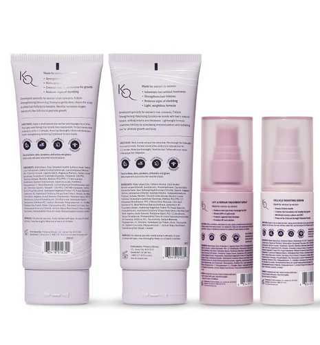 Miniatura 8 de Keranique Set de productos para el cabello adelgazante – Champú voluminizador, acondicionador, suero de refuerzo de folículos, spray para impulso