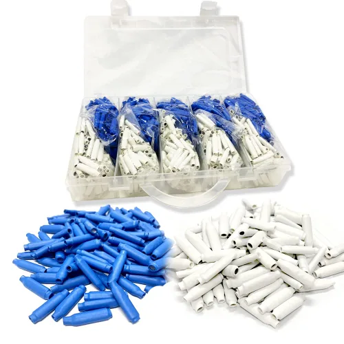 Miniatura 9 de Conectores B azules rellenos de silicona con alambre B húmedo de gel de alarma para teléfono, empalmes tipo frijol para bajo voltaje (1000 unidades)