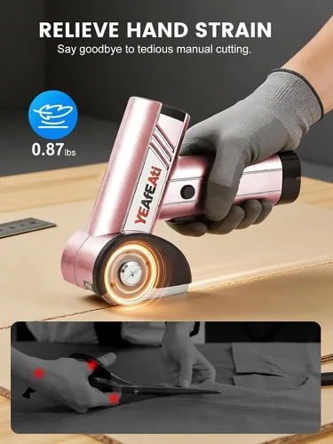 Miniatura 4 de Cordless Electric Scissors - Smart Display & 4-speed Settings, Rechargeable Cardboard Cutter Electric for Fabric, Leather, Padding & Cardboard