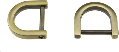 HAHIYO Anillos en D con grillete de tornillo, herradura en forma de U, llavero con tornillo en ambos lados, alineado para bolsa de correa