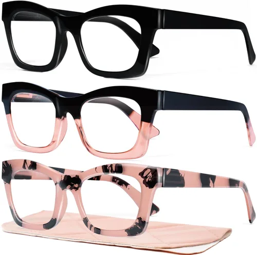 Miniatura 12 de CCVOO - Lentes de lectura Oprah, con filtro de luz azul, lentes para computadora, para mujer, paquete de 6 Mezcla A1