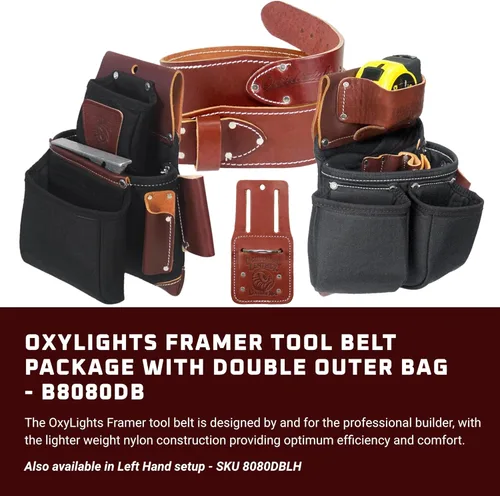 Miniatura 2 de Occidental Leather OxyLights Framer - Utility Holster Pouch Package with Double Outer Bag - Made in USA Negro