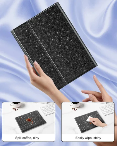 Miniatura 6 de EAMPANG Funda con purpurina y teclado trackpad para Samsung Galaxy Tab A11 Plus/A9 Plus de 11 pulgadas, Smart Touchpad 7 colores retroiluminados