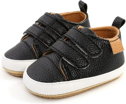 Miniatura 5 de Zapatos de bebé para niñas y niños pequeños, antideslizantes, suela suave, piel sintética, zapatos de bebé recién nacido, zapatos de primeros pasos