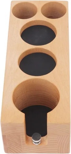 Miniatura 9 de Estación de manipulación de café de madera, soporte para filtro de café de madera, soporte de madera para café expreso, base de madera
