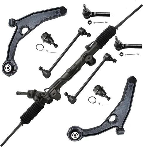 Miniatura 131 de Detroit Axle - Kit de brazos de control de extremo delantero de 8 piezas para Dodge Dakota 00-04, Durango 00-03, 4 brazos de control superior e