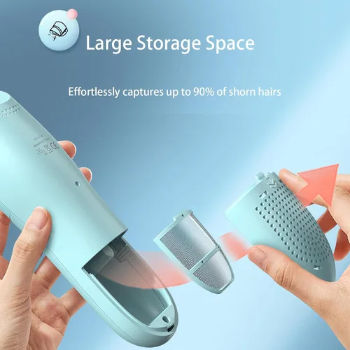Miniatura 2 de Favrison Cortadora de pelo al vacío para niños y hombres, kit de corte de pelo eléctrico con doble potencia de motor, recortador de pelo profesional