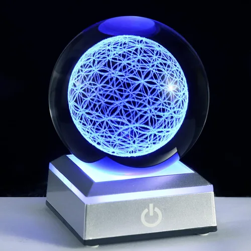 Miniatura 25 de Qianwei Lámpara de Medusa para Mujeres Bola de Cristal 3D 3.14'' - 80mm Láser Medusa Decoración de Vidrio Animales Lámpara Nocturna Regalos Figuras