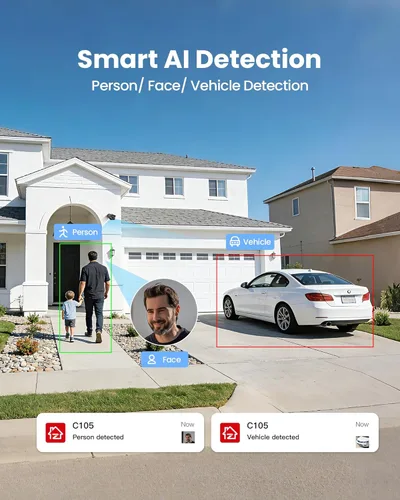 Miniatura 4 de ZOSI Sistema de cámara de seguridad PoE 4K de 16 canales, cámara IP PoE de 16 x 8MP para exteriores e interiores con detección humana, visión