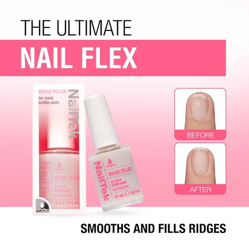 Miniatura 4 de Nail Tek Ridge Filler Formula 3 - Relleno transparente para uñas, capa base, esmalte fortalecedor de uñas para uñas duras y quebradizas, 0.5 onzas