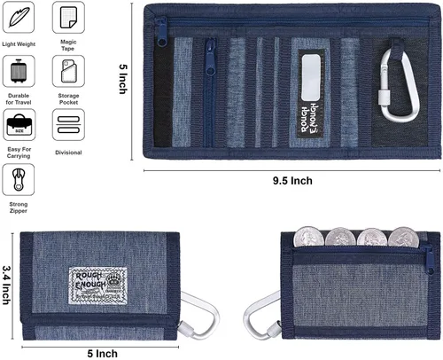 Miniatura 4 de Rough Enough - Cartera para hombre y niño adolescente en azul vaquero clásico fresco