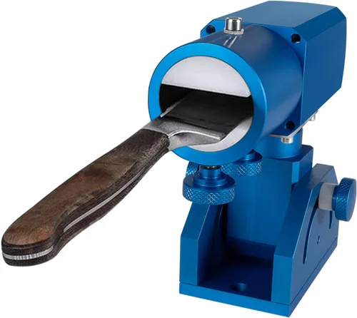 Sunluway -Cuchillo de taller ligero de tres ejes con base giratoria de 360 grados para artesanos domésticos o industriales (azul)