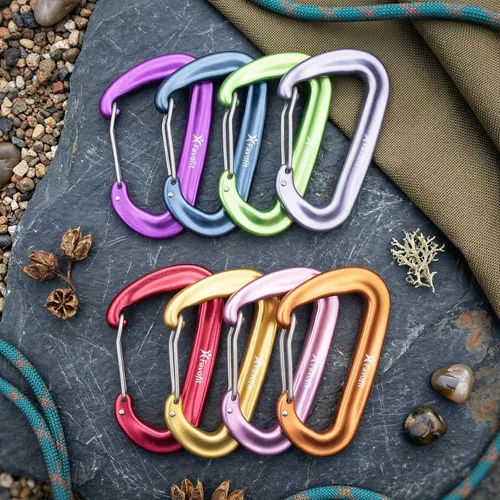 Miniatura 8 de Clips de Mosquetón de Servicio Pesado 12KN - Favofit Mosquetones Pequeños de 3.2'' para Senderismo Camping Hamacas Llaves Llaveros Correas