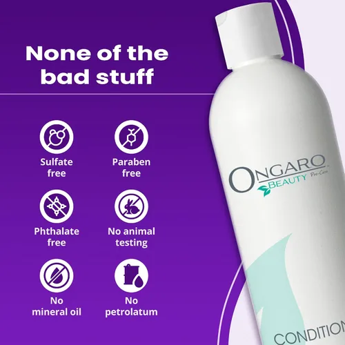 Miniatura 4 de Ongaro Beauty Acondicionador orgánico para el cabello para hombres y mujeres, acondicionador hidratante hidratante con aloe vera, vitamina E