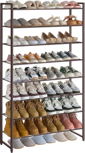 Miniatura 13 de Nunsino Zapatero de metal, organizador de zapatos de garaje de 6 niveles, con capacidad máxima para 30 pares, estante de almacenamiento de zapatos